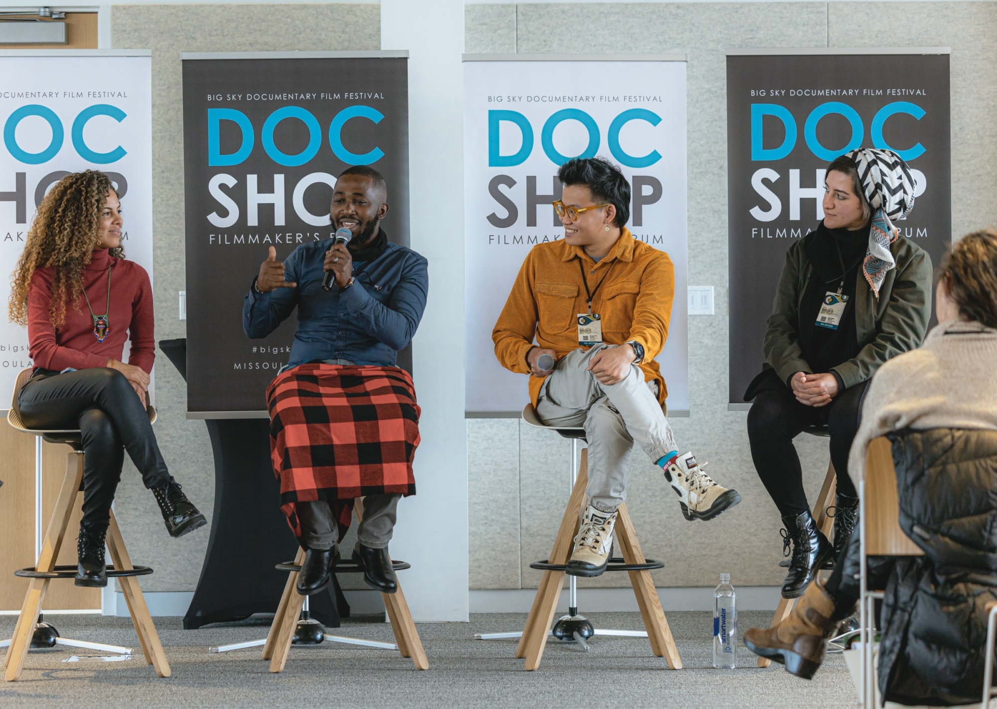 AFS panelists sitting on chairs in an group interview