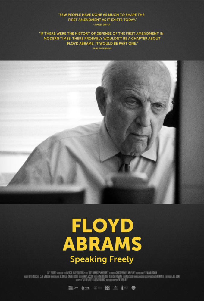 Poster for the film: Floyd Abrams: Speaking Freely